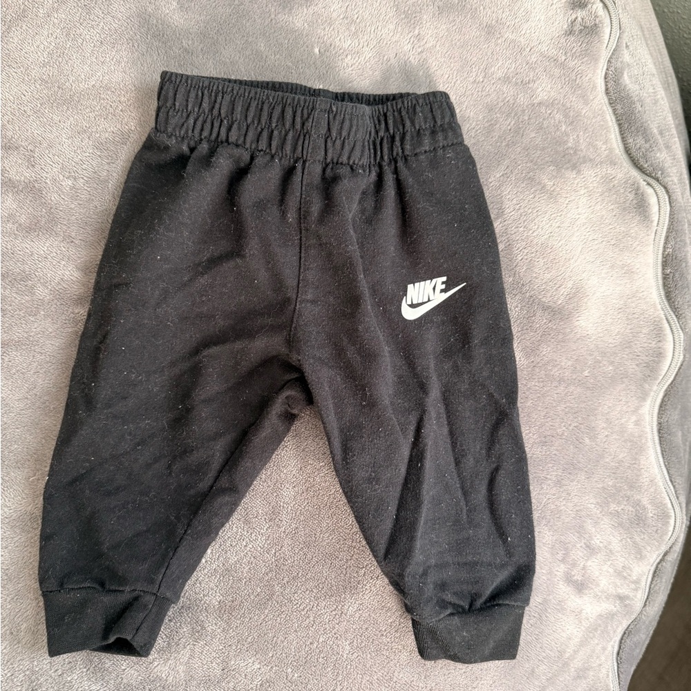 Nike Black Kids Sweatpants with White Logo
